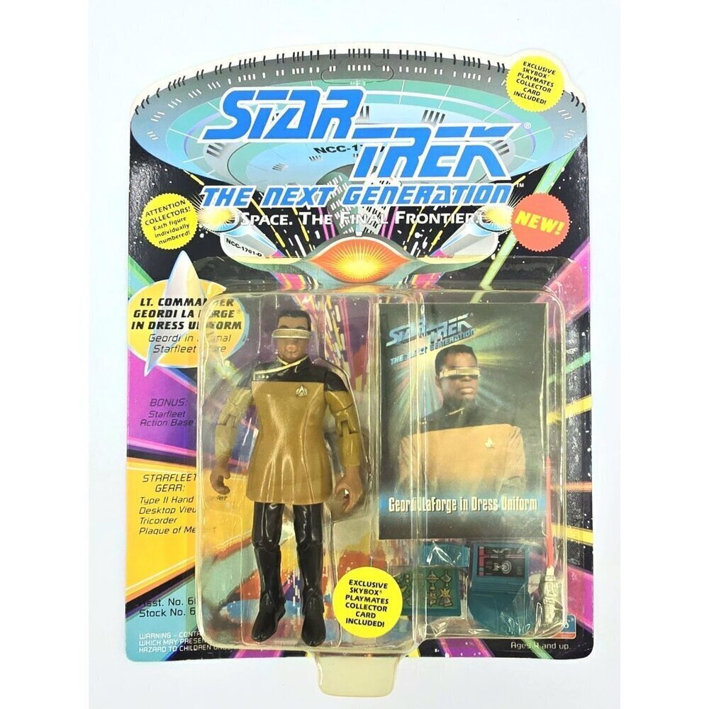 Rare Star Trek the Next Generation Lt Commander Geordi LaForge In Dress Uniform